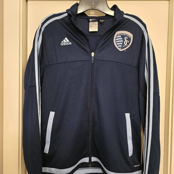 MEN'S ADIDAS SPORTING KC KANSAS CITY MLS JACKET - Picture 1 of 3